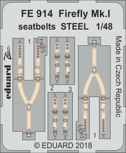 1/48 Firefly Mk.I seatbelts STEEL (TRUMP)