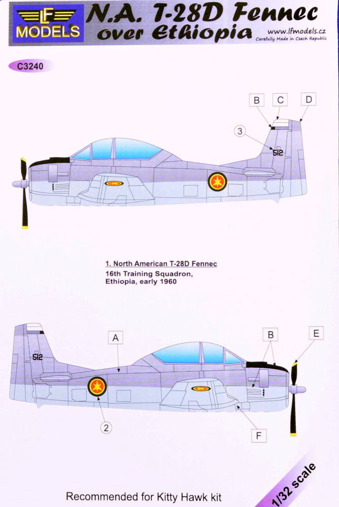 1/32 Decals N.A. T-28D Fennec over Ethiopia