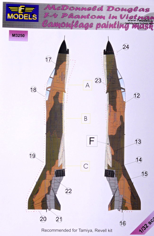 1/32 Mask F-4 Phantom in Vietnam Camoufl.painting