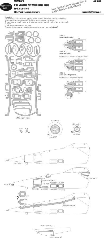 1/48 Mask MiG-25RBF ADVANCED (ICM)