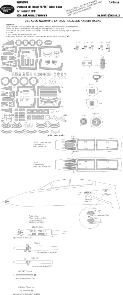 1/48 Mask F-14D Tomcat EXPERT (TAM 61118)