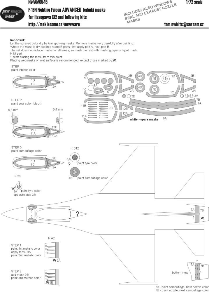 1/72 Mask F-16N Fighting Falcon ADVANCED (HAS)