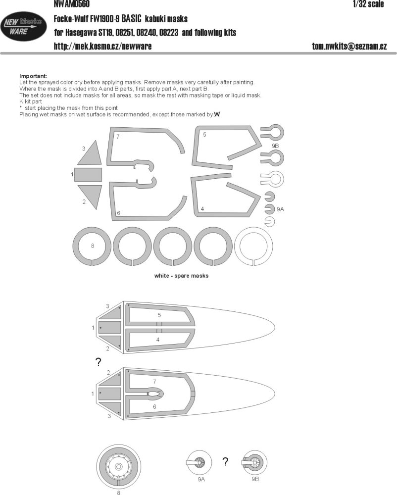 1/32 Mask Focke-Wulf Fw 190D-9 BASIC (HAS)