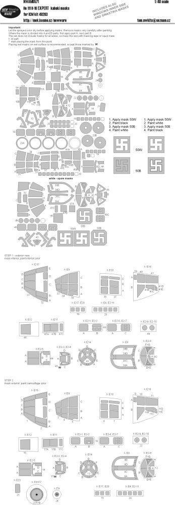 1/48 Mask He-111 H-16 EXPERT (ICM 48263)