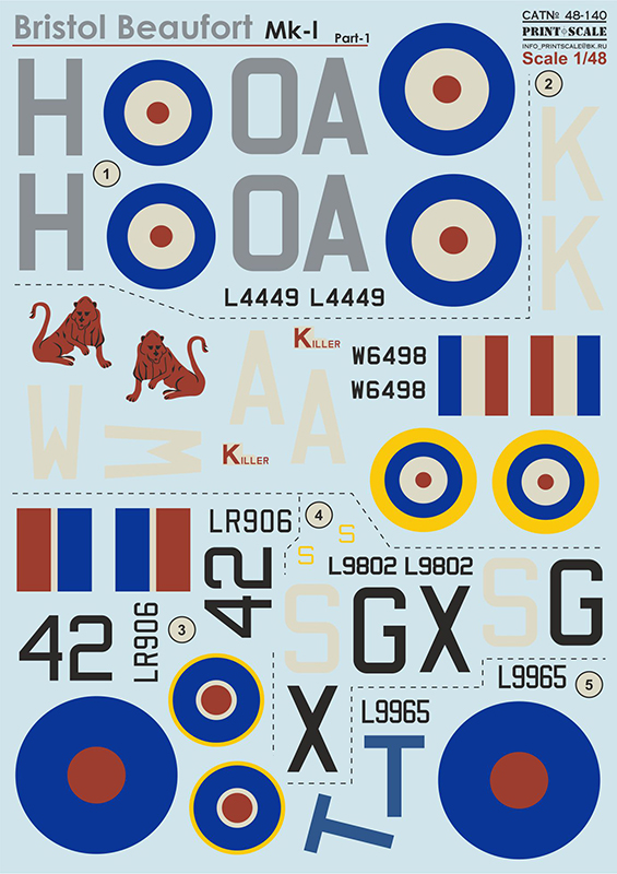 1/48 Bristol Beaufort Mk.I - part 1 (wet decals)