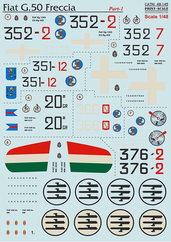 1/48 Fiat G.50 Freccia - part 1 (wet decals)