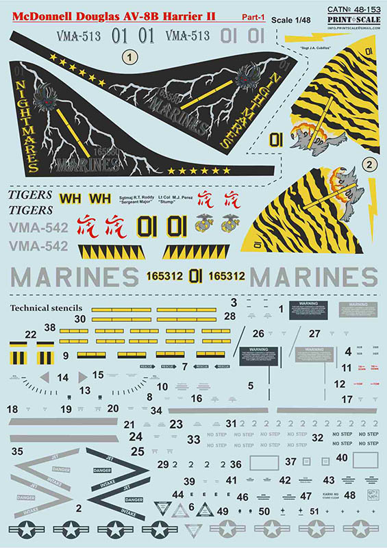 1/48 McDon.Douglas AV-8B Harrier II (wet decals)