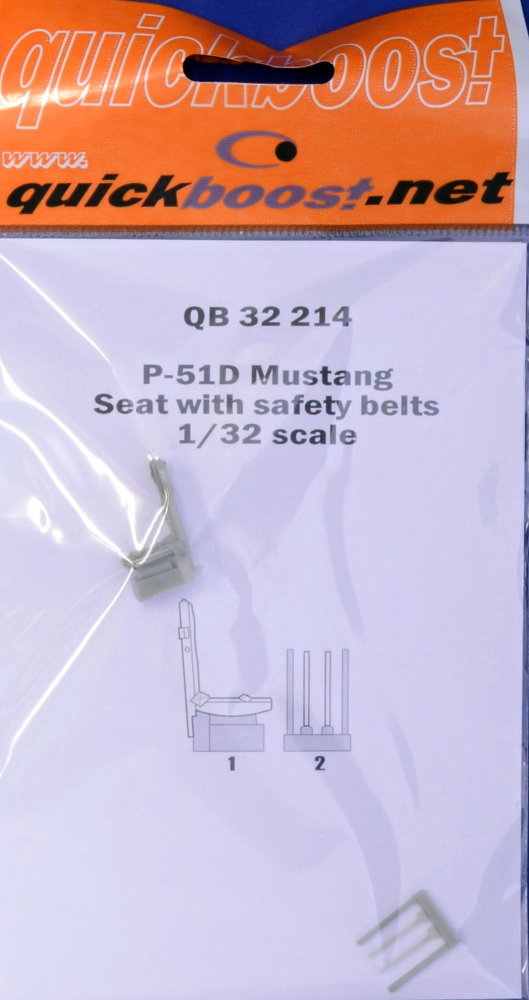 1/32 P-51D Mustang seat with safety belts