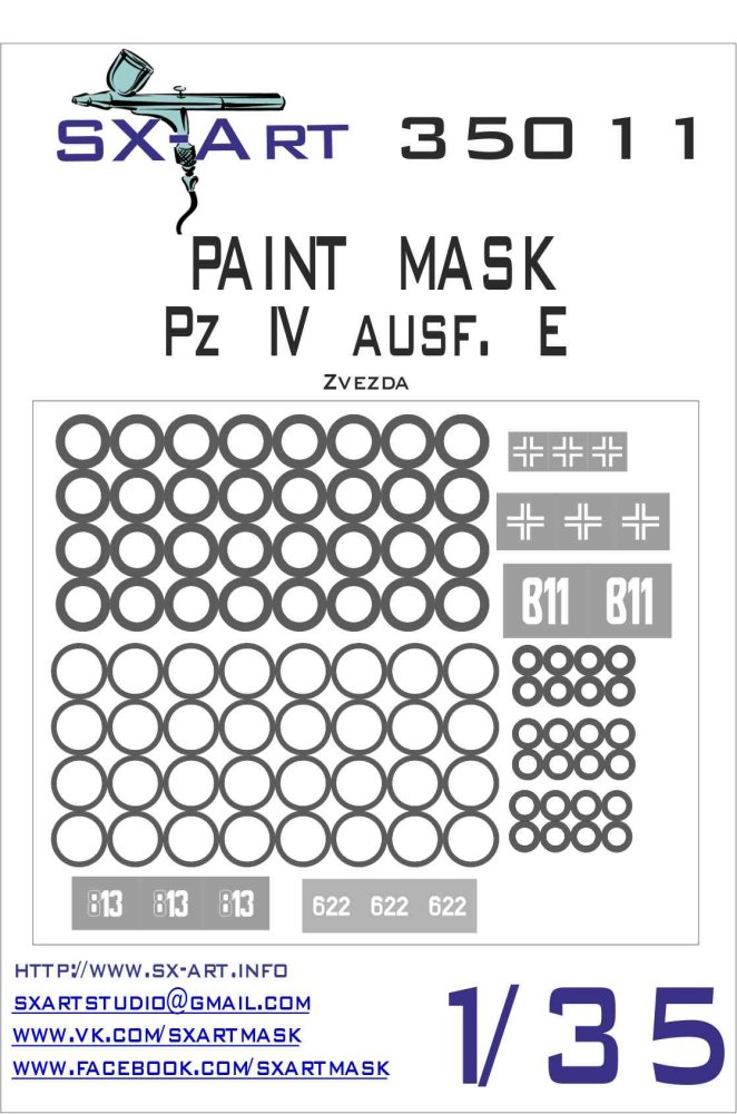 1/35 Pz. IV Ausf. E Painting Mask (ZVE)