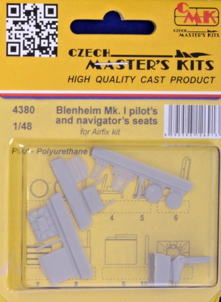 1/48 Blenheim Mk.I pilot's&navigator's seats (AIR)