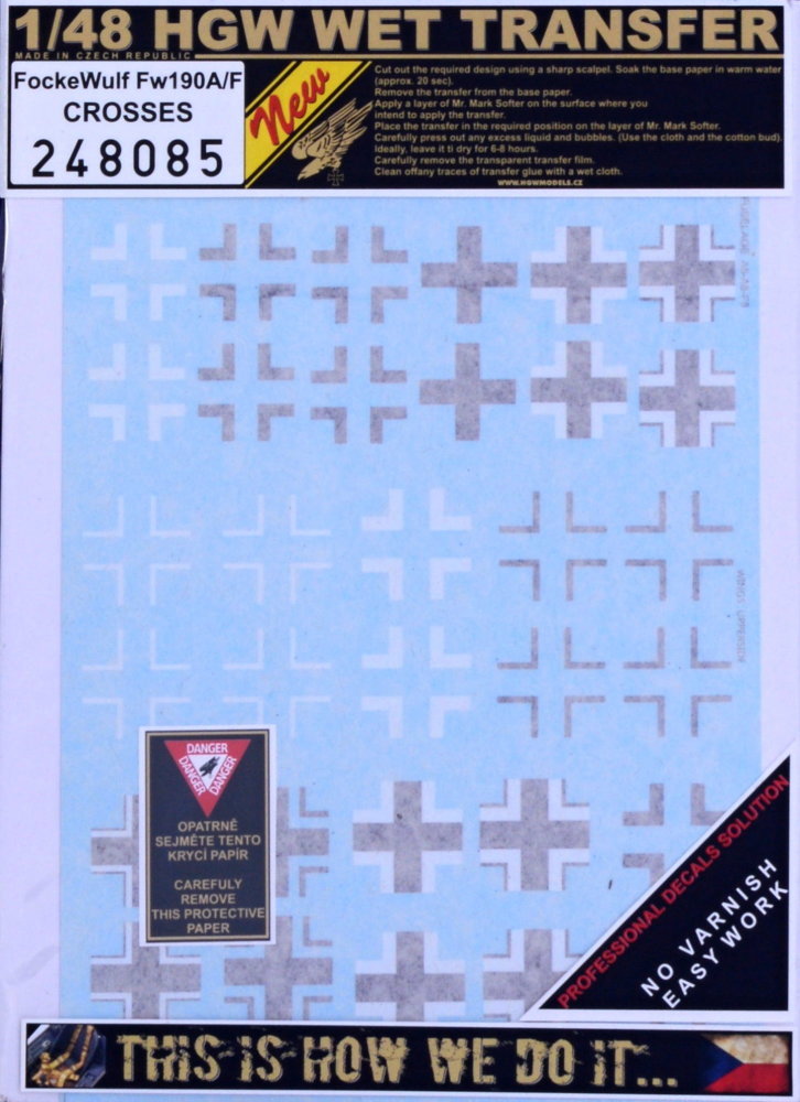 1/48 Decals Fw 190A/F Crosses