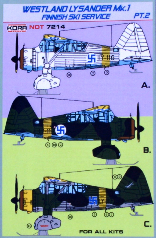 1/72 Decals West.Lysander Mk.I Finnish Ski Service