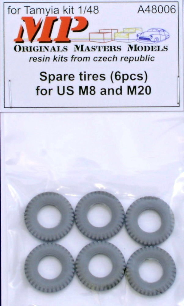 1/48 Spare tires for US M8 and M20 (6 pcs.)