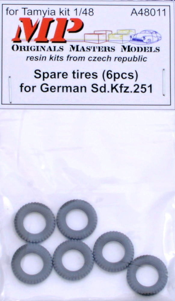 1/48 Spare tires for German Sd.Kfz.251 (6 pcs.)