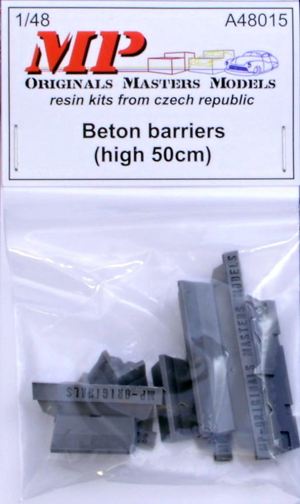 1/48 Concrete barriers (50cm high)