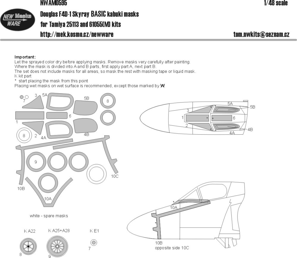 1/48 Mask Douglas F4D-1 Skyray BASIC (TAM 25113)