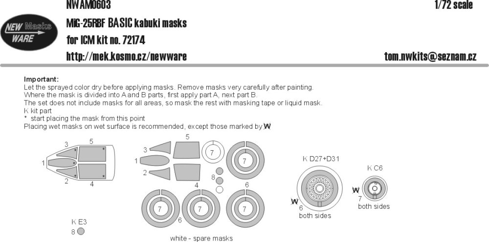 1/72 Mask MiG-25RBF BASIC (ICM 72174)