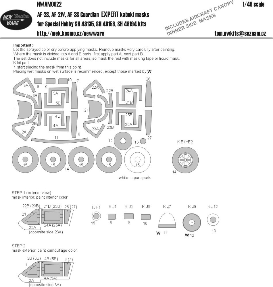 1/48 Mask AF-2S/2W/3S Guardian EXPERT (SP.HOBBY)