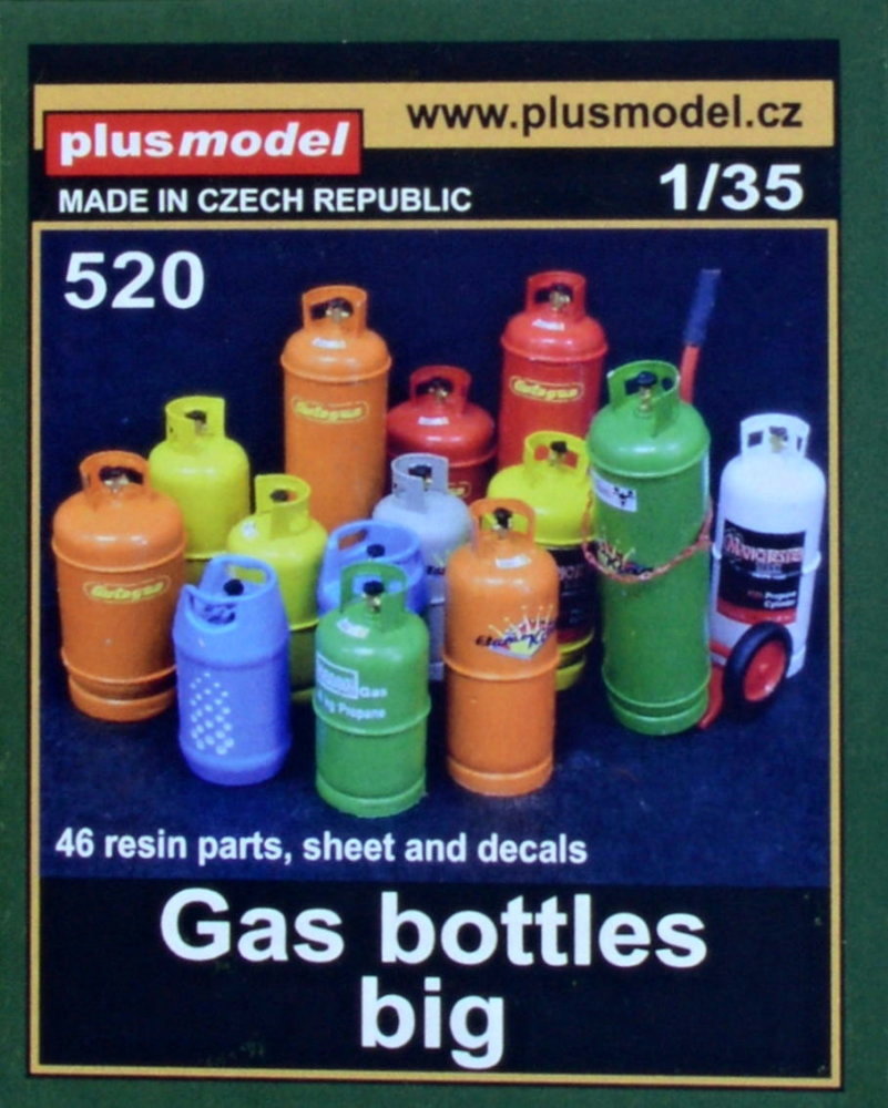 1/35 Gas bottles big (46 resin parts, PE & decals)