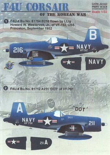 1/32 F4U Corsair of the Korean War (wet decals)