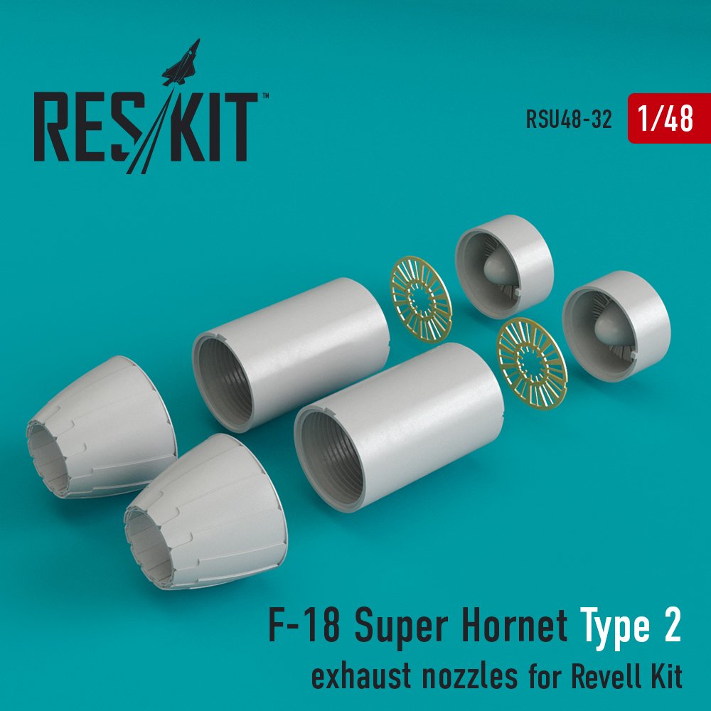 1/48 F-18 Super Hornet Type 2 exh.nozzles (REV)