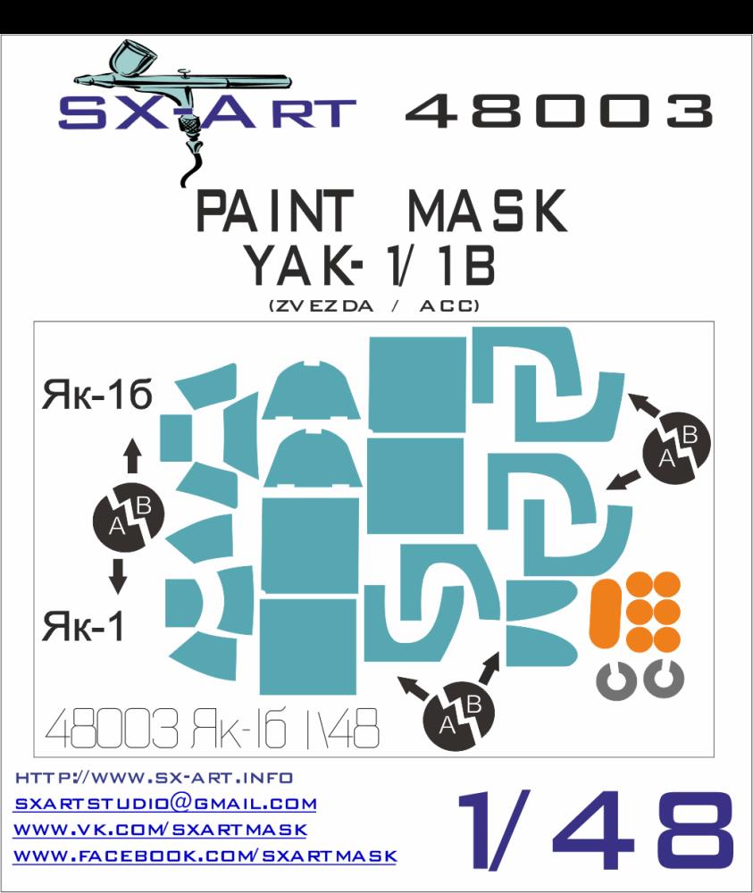 1/48 Yak-1B Painting Mask (ZVE)