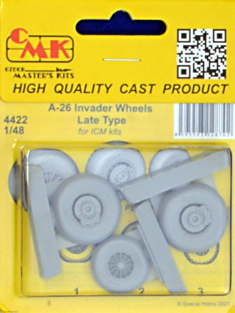 1/48 A-26 Invader Wheels Late Type (ICM)