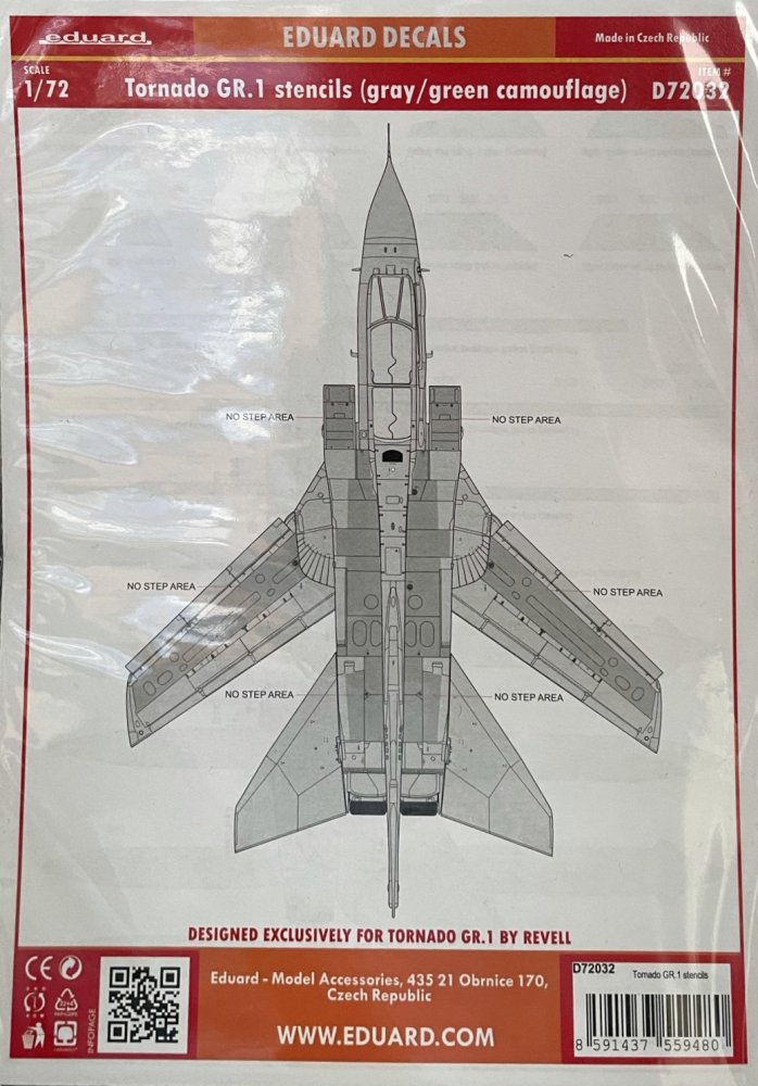 1/72 Decals Tornado GR.1 stencils gray/green camo