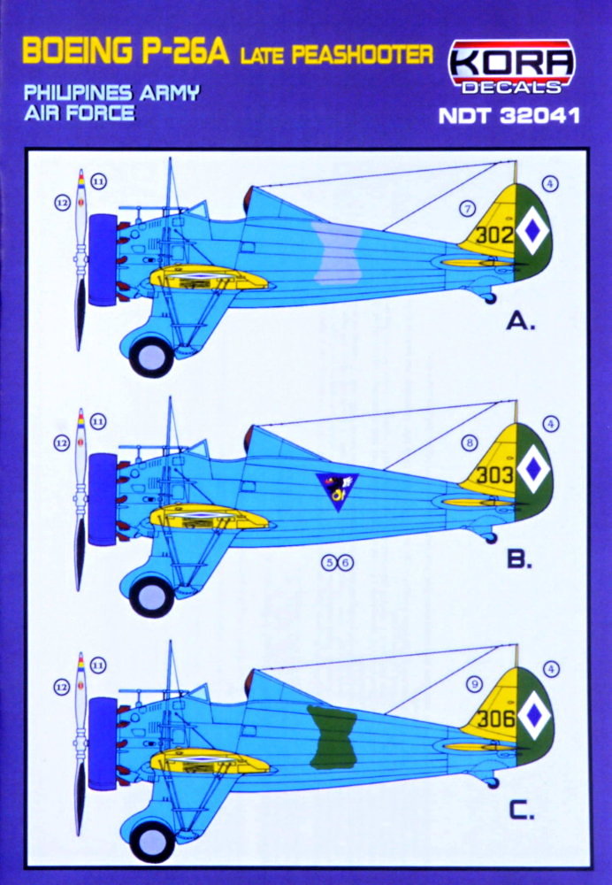 1/32 Decals P-26A Late Philippines Army AF