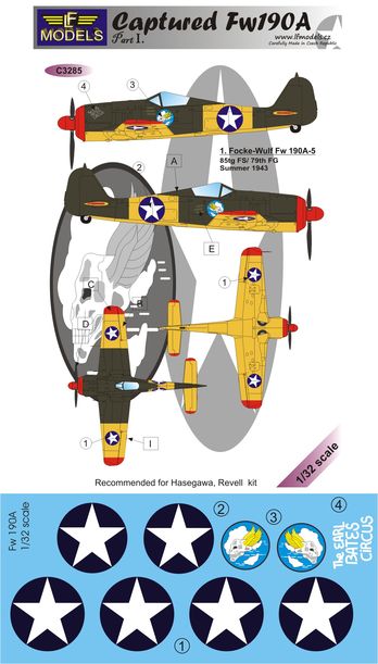 1/32 Decals Captured Fw 190A - Part 1