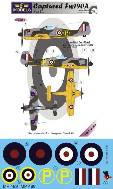 1/32 Decals Captured Fw 190A - Part 2