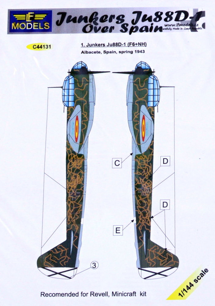 1/144 Decals Junkers Ju 88D-1 over Spain (REV)