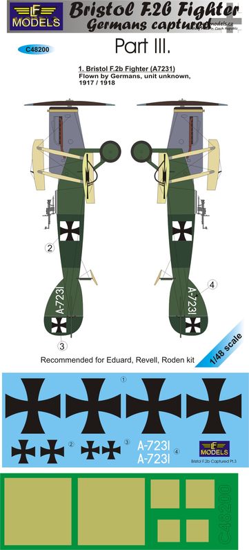 1/48 Decals Bristol F.2b Fighter Captured - Part 3