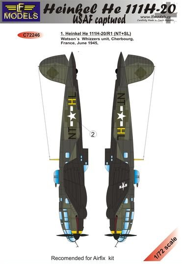 1/72 Decals He 111H-20 USAF captured (AIRF)