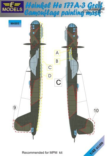 1/48 Mask He 177A-3 Greif Camouflage painting