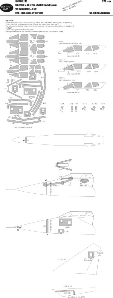 1/48 Mask MiG-31BM w/ KH-47M2 ADVANCED (HOBBYB)