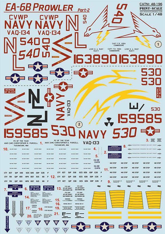 1/48 EA-6B Prowler & stencils Pt.2 (wet decals)