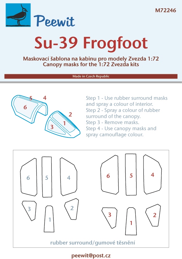 1/72 Canopy mask Sukhoi Su-39 Frogfoot (ZVE)