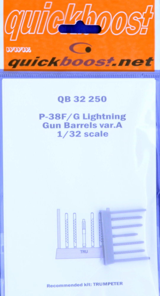 1/32 P-38F/G Lightning gun barrels var. A (TRUMP)