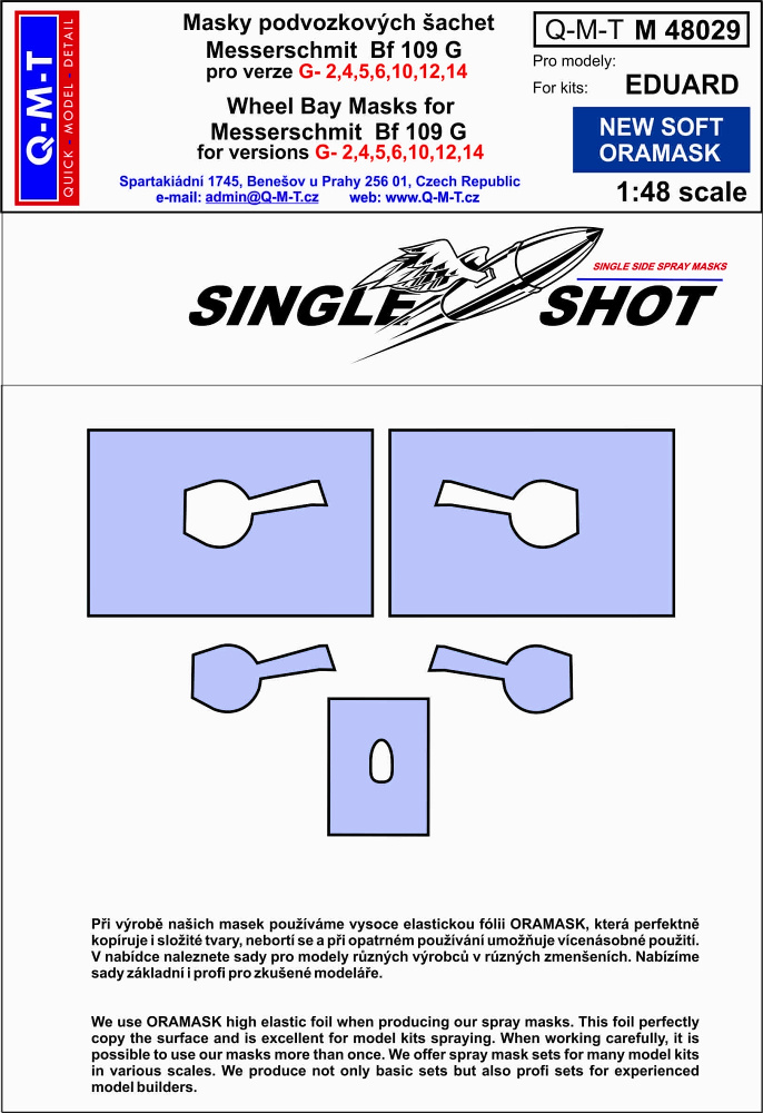 1/48 Mask Bf 109 G-2,4,5,6,10,12,14 K (EDU)