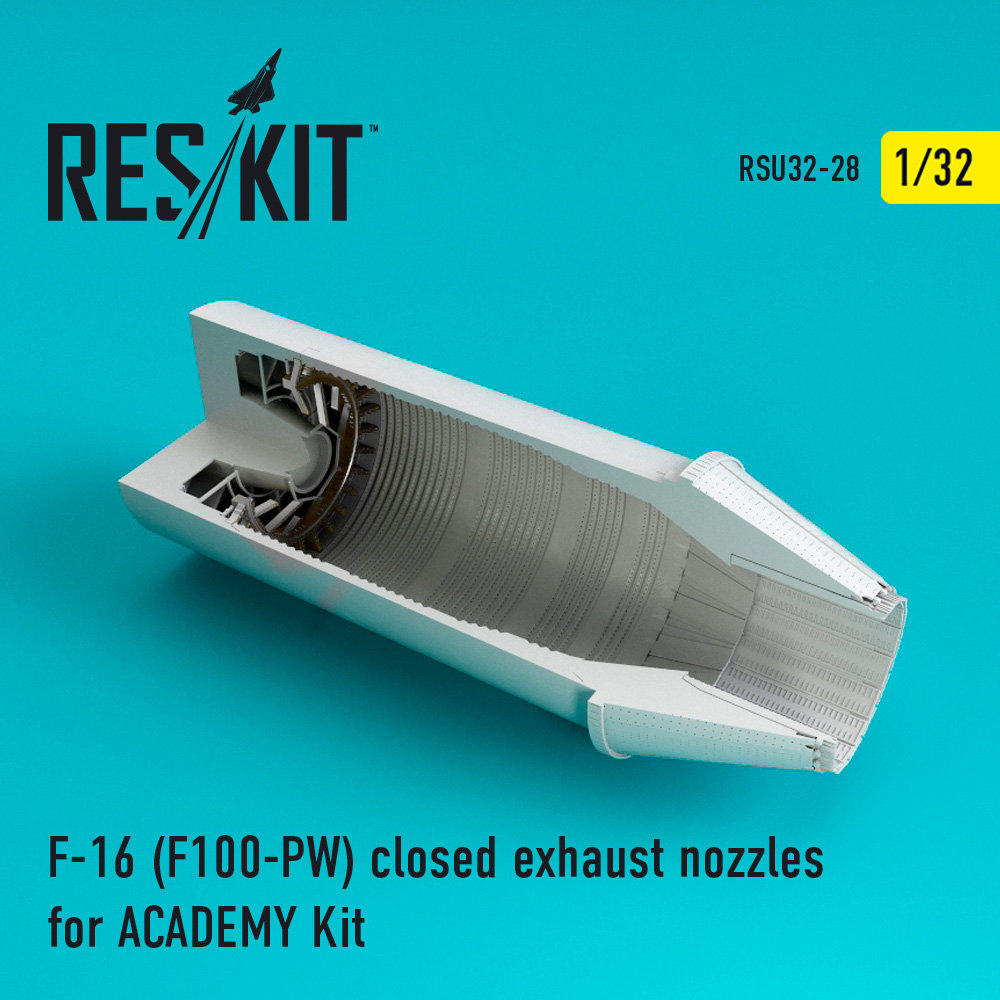 1/32 F-16 (F100-PW) closed exhaust nozzles (ACAD)