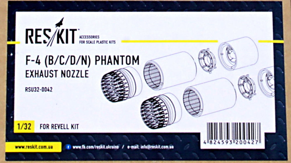 1/32 F-4 (B/C/D/N) Phantom II exh.nozzles (REV)