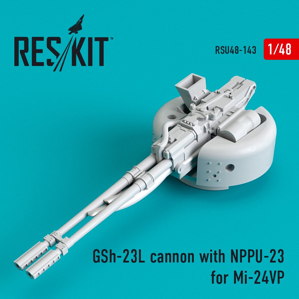 1/48 GSh-23L cannon with NPPU-23 for Mi-24VP