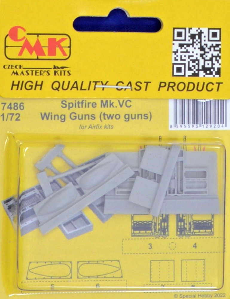 1/72 Spitifre Mk.VC Wing Guns (2 guns, AIRFIX)