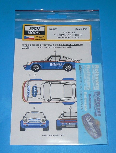 1/24 Porsche 911 SCRS 'Rothmans Sponsor Logos'