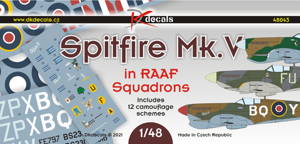 1/48 Spitfire Mk.V in RAAF Squadrons (12x camo)