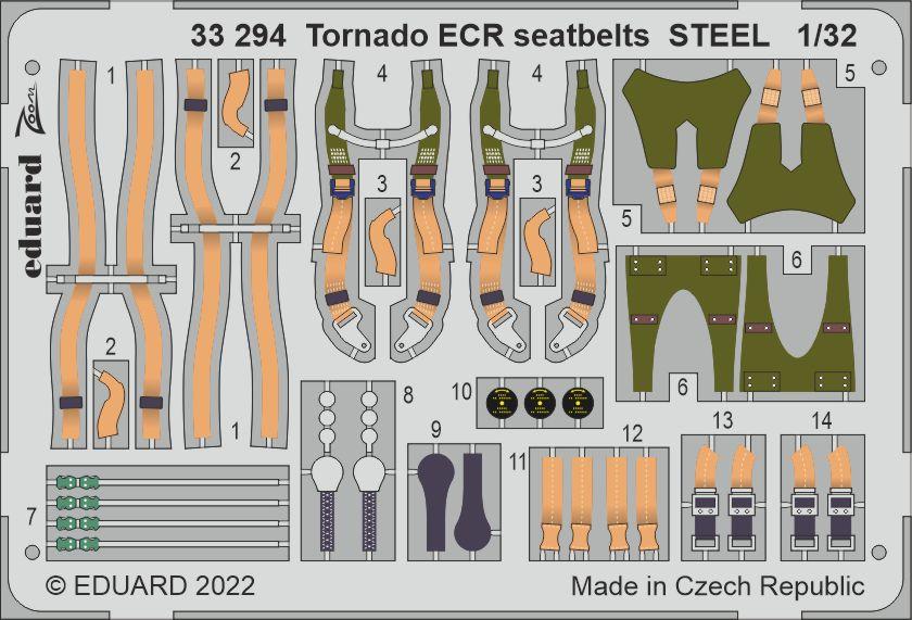 1/32 Tornado ECR seatbelts STEEL (ITA)