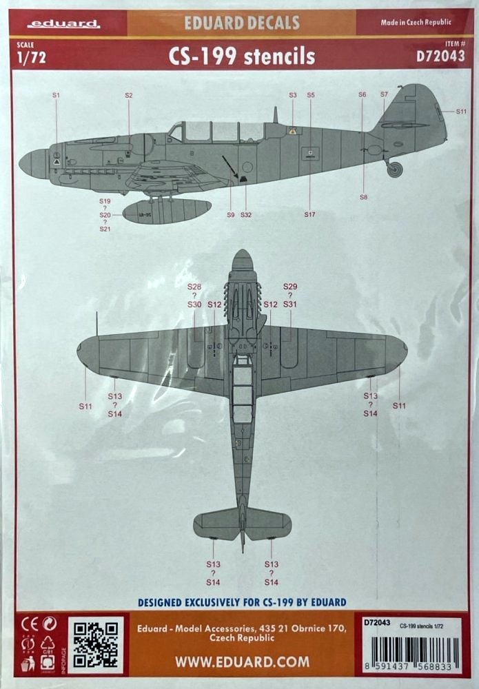 1/72 Decals CS-199 stencils (EDU)