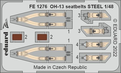 1/48 OH-13 seatbelts STEEL (ITAL)