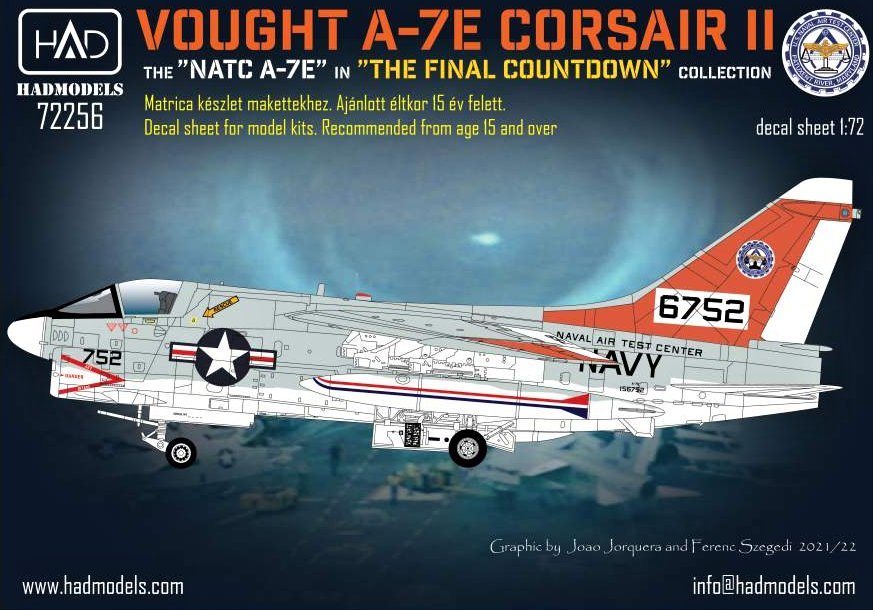 1/72 Decal A-7E US NAVAL Air Test Center 